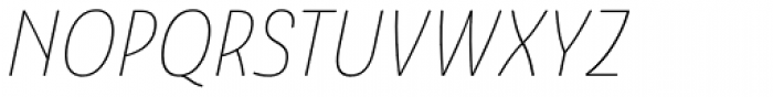 Ashemore Softened Condensed Thin Italic Font UPPERCASE