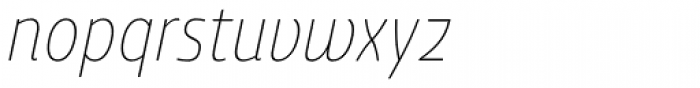 Ashemore Softened Condensed Thin Italic Font LOWERCASE