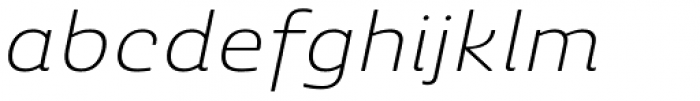 Ashemore Softened Ext Light Italic Font LOWERCASE