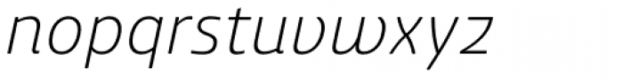 Ashemore Softened Normal Light Italic Font LOWERCASE