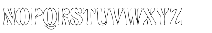 Askey Rounded Outline Font UPPERCASE