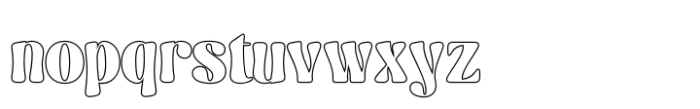 Askey Rounded Outline Font LOWERCASE