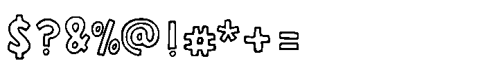 Asli Kocak Outline Font OTHER CHARS