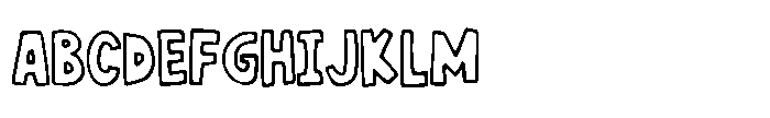 Asli Kocak Outline Font UPPERCASE