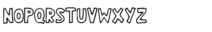 Asli Kocak Outline Font UPPERCASE