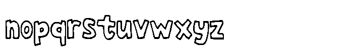 Asli Kocak Outline Font LOWERCASE