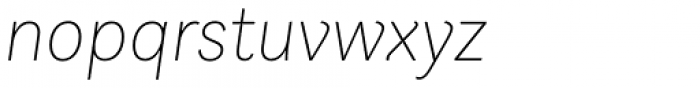 Aspen Thin Italic Font LOWERCASE