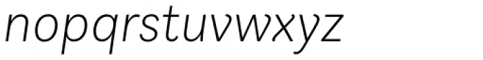 Aspen Ultralight Italic Font LOWERCASE