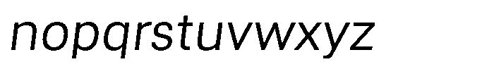 Asperia Italic Font LOWERCASE