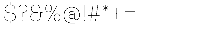 Asperia Thin Font OTHER CHARS