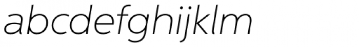 Aspira Thin Italic Font LOWERCASE