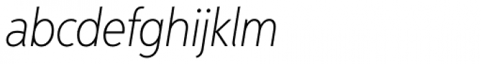 Aspira XNar Thin Italic Font LOWERCASE