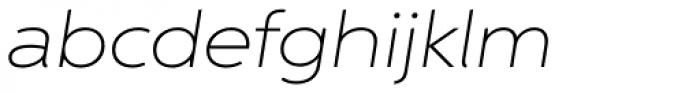 Aspira XWide Thin Italic Font LOWERCASE