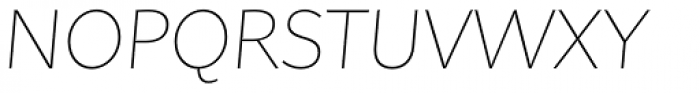 Asterisk Sans Pro Extra Light Italic Font UPPERCASE