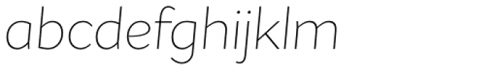 Asterisk Sans Pro Extra Light Italic Font LOWERCASE