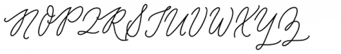 Asterism Clean Monoline Font UPPERCASE