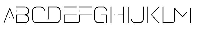 Asteron Offset Font UPPERCASE
