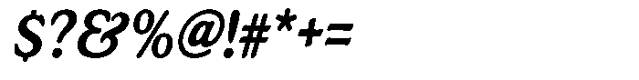 Astheric Contrast Condensed Italic Font OTHER CHARS