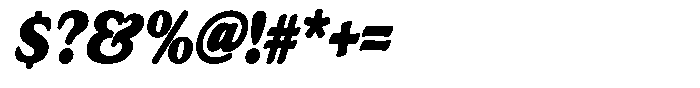 Astheric Contrast Extra Bold Condensed Italic Font OTHER CHARS