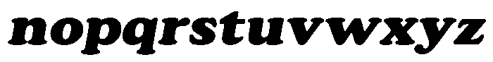 Astheric Contrast Extra Bold Expanded Italic Font LOWERCASE