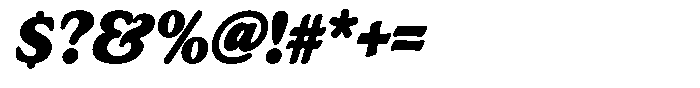 Astheric Contrast Extra Bold Semi Condensed Italic Font OTHER CHARS