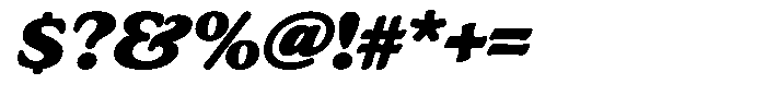 Astheric Contrast Extra Bold Semi Expanded Italic Font OTHER CHARS