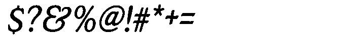 Astheric Contrast Extra Light Condensed Italic Font OTHER CHARS