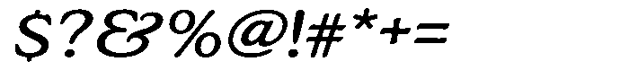 Astheric Contrast Extra Light Expanded Italic Font OTHER CHARS