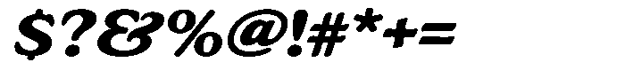 Astheric Contrast Semi Bold Expanded Italic Font OTHER CHARS