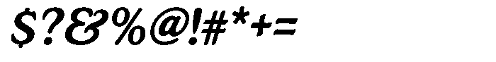 Astheric Contrast Semi Condensed Italic Font OTHER CHARS
