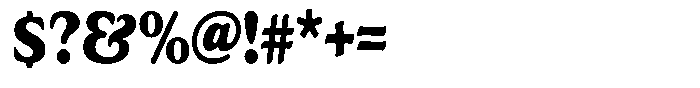 Astheric Extra Bold Condensed Font OTHER CHARS