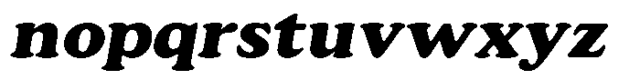 Astheric Extra Bold Semi Expanded Italic Font LOWERCASE