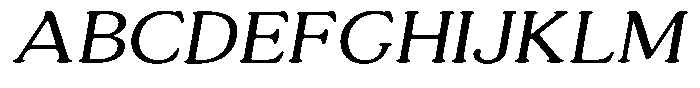 Astheric Extra Light Expanded Italic Font UPPERCASE