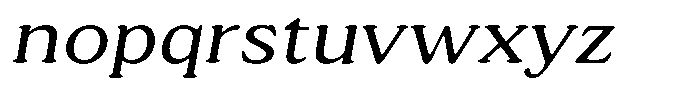 Astheric Extra Light Expanded Italic Font LOWERCASE