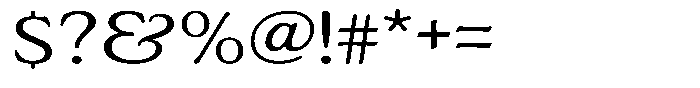 Astheric Extra Light Expanded Font OTHER CHARS