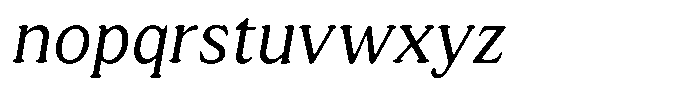 Astheric Extra Light Semi Condensed Italic Font LOWERCASE