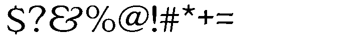 Astheric Extra Light Semi Expanded Font OTHER CHARS