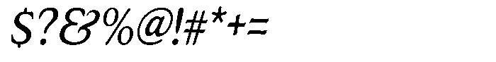 Astheric Light Condensed Italic Font OTHER CHARS