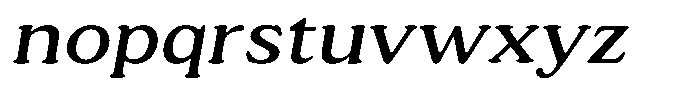 Astheric Light Expanded Italic Font LOWERCASE