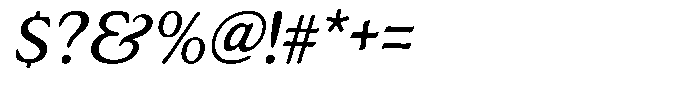 Astheric Light Semi Condensed Italic Font OTHER CHARS