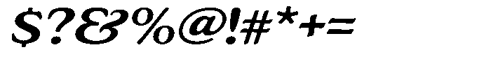 Astheric Medium Expanded Italic Font OTHER CHARS