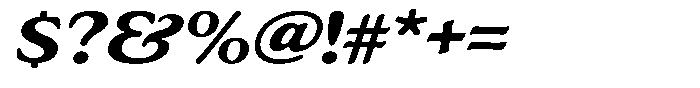 Astheric Semi Bold Expanded Italic Font OTHER CHARS