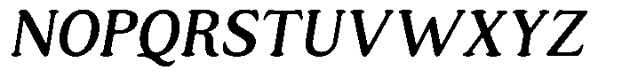 Astheric Semi Condensed Italic Font UPPERCASE