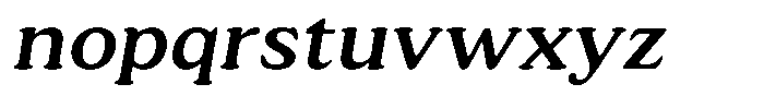 Astheric Semi Expanded Italic Font LOWERCASE