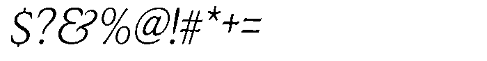 Astheric Thin Condensed Italic Font OTHER CHARS