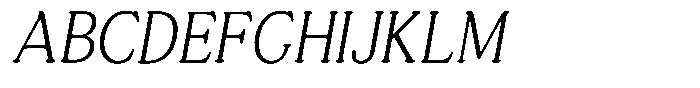 Astheric Thin Condensed Italic Font UPPERCASE