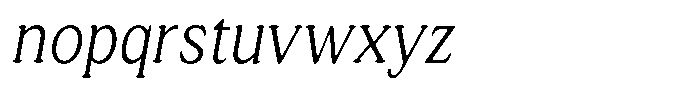 Astheric Thin Condensed Italic Font LOWERCASE