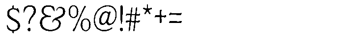 Astheric Thin Condensed Font OTHER CHARS