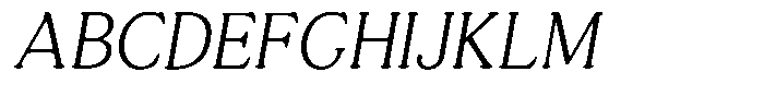 Astheric Thin Semi Condensed Italic Font UPPERCASE