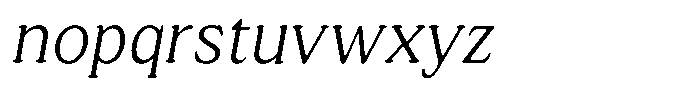 Astheric Thin Semi Condensed Italic Font LOWERCASE
